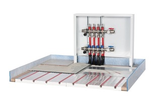  Das Schema verdeutlicht den Aufbau einer Fußbodenheizung – und welche Komponenten dabei zu berücksichtigen sind. 