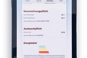  App für Heizungsenergielabel  