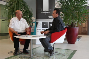  Im Interview: v.l. Bernd Steltner und Sascha Brakmüller 