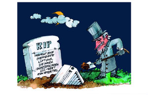  Tragt zu Grabe das alte Lüftungsgerät,wenn es nur den Geldbeutel leert,sind viel zu hoch die laufenden Kosten,soll es nun auf dem Schrott-Friedhof rosten! 