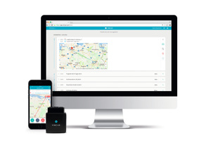  Das Vimcar Fahrtenbuch funktioniert mit einem OBD-Stecker, der jede Fahrt automatisch erfasst. Die Verwaltung ist wahlweise per PC oder App möglich.  