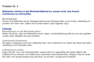  Mitarbeiter nehmen in der Werkstatt Material an, wissen nicht, was kommt und können es nicht prüfen ... 