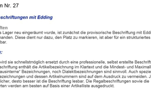  Regalbeschriftungen mit Edding ... 