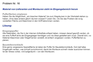  Material von Lieferanten und Monteuren steht im Eingangsbereich herum ... 