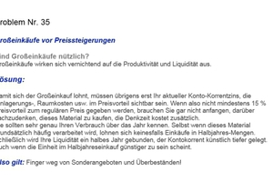  Großeinkäufe vor Preissteigerungen ... 