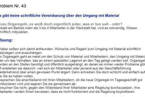  Es gibt keine schriftliche Vereinbarung über den Umgang mit Material ... 