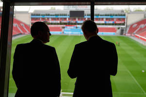  Das Fachforum fand in Leverkusen im Fußballstadion statt.  