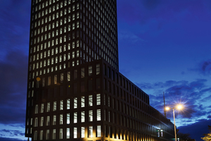  Städtebauliche Nachverdichtung mit hohem funktionalem, architektonischem und ökologischem Anspruch: der „Grosspeter Tower“ in Basel.  