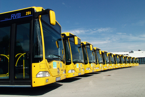  Betriebshof Regensburger kommunaler Fahrzeugpark. 110 Stadtlinienbusse werden hier regelmäßig gewaschen.  