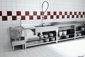  Die Ausstattung von Gastronomieküchen hat besondere Anforderungen. 