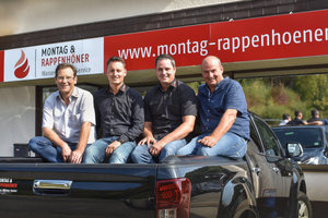  Lenken das Unternehmen mit Sinn und Verstand vorwärts in Richtung Handwerk 4.0: Michael Rappenhöner, Moritz Montag, Christian Montag und Michael Montag (v.l.). 