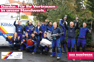  „Nebenan ist hier.“: Auf Plakatwänden rund um den eigenen Betriebsstandort gibt die Thomas Köhler GmbH der „Wirtschaftsmacht von nebenan“ in Osnabrück ein Gesicht. 