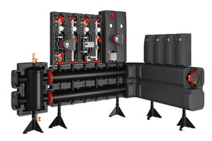  Die beengten Platzverhältnisse stellten insbesondere bei der Wahl des Heizkreisverteilers eine Herausforderung dar. Deswegen fiel die Entscheidung zugunsten des modularen Verteilersystems von Meibes. 