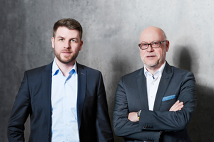  Im Interview: Mario Tröck (li.), Vorstand Hategro, und Werner Steffan, Geschäftsbereichsleiter Haustechnik 