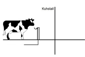  Tiertränke: Bakterien und Viren können sich in Leitungen auch gegen die Fließrichtung des Wassers ausbreiten (Rückverkeimung). Deshalb sind hier rein mechanisch wirkende Sicherungseinrichtungen nicht zulässig. 