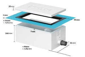  Bette_EasyConnect_GrundsetPlug-and-Play: Die Installationsbox Easy Connect spart beim Anschluss von Badewannen und Duschwannen Arbeitsschritte und Zeit und sorgt für normgerechte Dichtigkeit.   