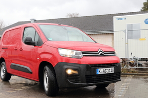  Der Testwagen: Ein „Citroen Berlingo Worker XL“ mit 73 kW Diesel und 1.000 kg Nutzlast.  