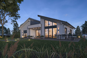  Eine überraschende Architektur als Ausdruck eines überaus interessanten Hauskonzeptes: der neue, fast CO2-neutral bewohnbare Bungalow-Typ von Nordhaus.  