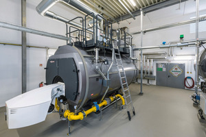  Viessmann Hochdruck-Dampferzeuger „Vitomax HS“ in Low-NOx-Ausführung und thermische Vollentgasung „TWA-V“.  