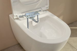  Wand-WC aus der Kollektion Sento mit dem integrierten Trinkwasserschutz VitrA Aquacare 