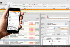  Baudokumentationslösungen bestehen meist aus einer mobilen Erfassungs-App und einer stationären Büro-Auswertungssoftware. 