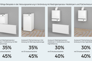  Beispiele für Heizanlagen, die von der BAFA gefördert werden. 