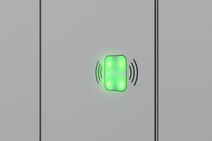  Der energiesparende LED-Sensor verfügt über eine Belegungsanzeige, welche dem Nutzer die Suche nach einer freien Kabine erleichtert.  