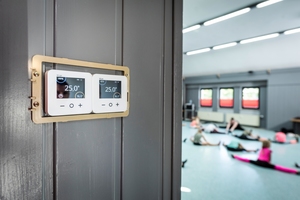  Zwei Raumthermostate garantieren, dass die Temperatur im 240 m2 großen Trainingssaal genau erfasst wird. 