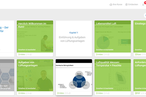  Die E-Learning Plattform „Wohnraum-Lüftung“ präsentiert den Stoff verständlich und abwechslungsreich.  