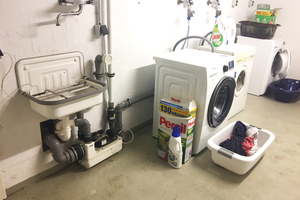  Bild 5: Waschmaschinen dürfen nicht an Fäkalien-Kleinhebeanlagen angeschlossen werden. 