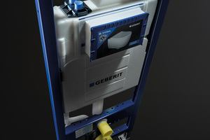  Für Bausituationen in Sanitärräumen ist die in einen Unterputzspülkasten integrierte Hygienespülung geeignet. 