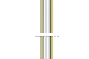  Der Übergang per Bogen am Ende eines Steigestrangs von Metall- auf Kunststoffrohr ist mit Mineralwolle nur ≥ 150 mm lang zu dämmen, der Übergang per Einsteckstück ≥ 50 mm Länge. 