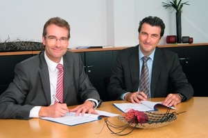  Neue KooperationspartnerKarlheinz Reitze (Stiebel Eltron) und Heiko Folgmann (Uponor) 