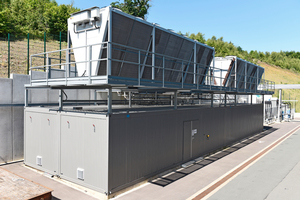  Das technotrans-Kühlsystem besteht aus einer Containerlösung, die 22 x 6 x 7 m misst und eine Kühlleistung von zwei Megawatt liefert 