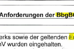  Rechtsungültige FU, da Bezug auf die falsche Bauordnugn und alte EnEV 2024. 