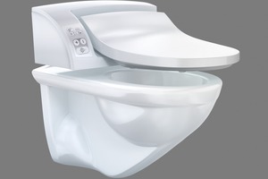  „WC-A“-AufsatzWer nicht die komplette WC-Keramik austauschen möchte, kann den „Geberit Aqua ­Clean“ auch als Aufsatzversion einsetzen 