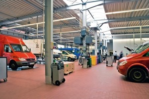  „TruckWorks“Blick in eine der Werkstätten für den „TruckWorks“-Service 