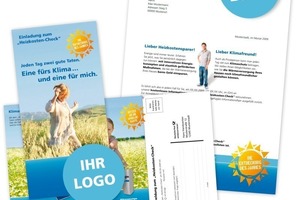  Professionell aufbereitet Im Namen des Fachhandwerkers wird die Aktion „Heizkosten-Check“ bei Hausbesitzern und Bauherren beworben; der Westfa-Partner erhält das komplette Material mit seinem Logo versehen 