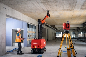  Der „Jaibot“ wird für Aufgaben eingesetzt, um körperlich schwere und belastende Arbeiten auf der Baustelle zu vermeiden. 