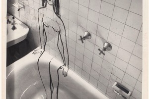  Saul Steinberg, Woman in Bathtub(Frau im Tub), 1949, The SaulSteinberg Foundation, New York 