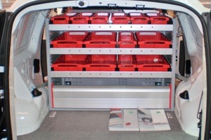 Ordnung im InnenraumFür den Dacia „Logan Express“ sind bereits Inneneinrichtungen von Bott und Sortimo erhältlich 