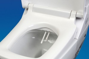  Dusch-WCZwei unterschiedliche Duscharme stehen für die Funktionen „Analhygiene“ oder „Vaginalhygiene“ zur Verfügung 