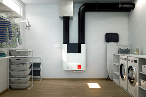  Der Rest des Hauses wird von Zehnder „ComfoAir Q600 ST“ mit Frischluft versorgt. Das Komfort-Lüftungsgerät mit Pollenfilter sorgt neben ganzjährig angenehmen Temperaturen auch für ein pollenfreies Ambiente. 
