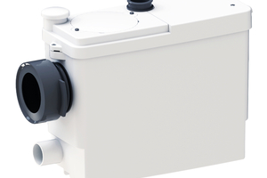  <div class="bildtext_1">Die kompakte Hebeanlage „Sanipack Pro UP“ eignet sich für Vorwand-<br />installationen und entsorgt Abwässer aus WC, Dusche und Waschtisch. Damit lässt sich ein komplettes Badezimmer auch auf engem Raum realisieren.</div> 