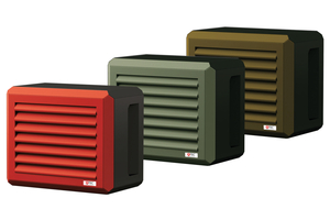  Die Schallhauben der Reihe „eSILENT PRISMA“ sind in architektonisch ansprechenden Formen und Farben zu haben. 