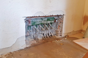  Auch die Verteiler der alten Fußbodenheizung wurden ausgetauscht.  