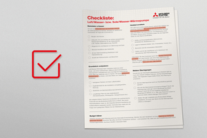  Nicht nur eine wichtige Hilfe für Hausbesitzer, sondern auch eine für Fachhandwerker: Anhand der Checkliste, die Mitsubishi Electric auf seinem Webportal Endkunden zur Verfügung stellt, kann sich auch der Fachhandwerker bestens auf das Gespräch mit Interessenten vorbereiten. 