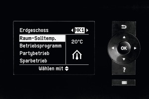  Bild 3: übersichtliches Menü und großes DisplaySo lassen sich zum Energiesparen relevanten Einstellungen einfach ändern 