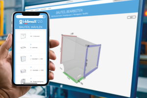  Praktisch: Die MEZ-App „i-klimaX 2.0“ zur digitalen Bauteilerfassung mit 3D-Visualisierung funktioniert online und offline.  Den Zugang zur Testversion finden Interessierte unter mez-technik.de/i-klimaX . 