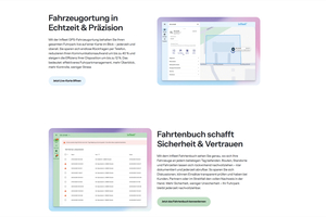  Handwerksbetriebe können Echtzeit-Ortung, Routenoptimierung, digitale Fahrtenbücher sowie intelligentes Asset-Tracking nutzen. 
